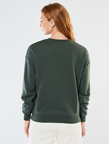 Sudadera de cuello redondo estampada