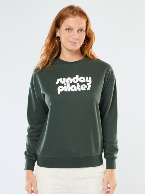 Sudadera de cuello redondo con estampado - Kiabi