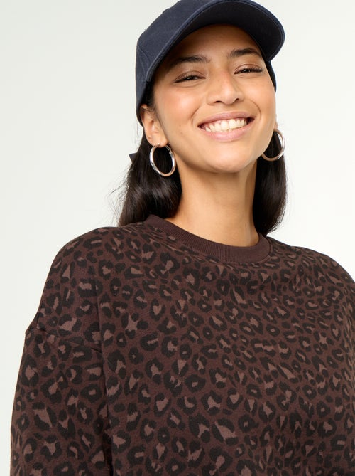 Sudadera de cuello redondo con inscripción delantera - Kiabi Sudadera de cuello redondo con inscripción delantera - Kiabi