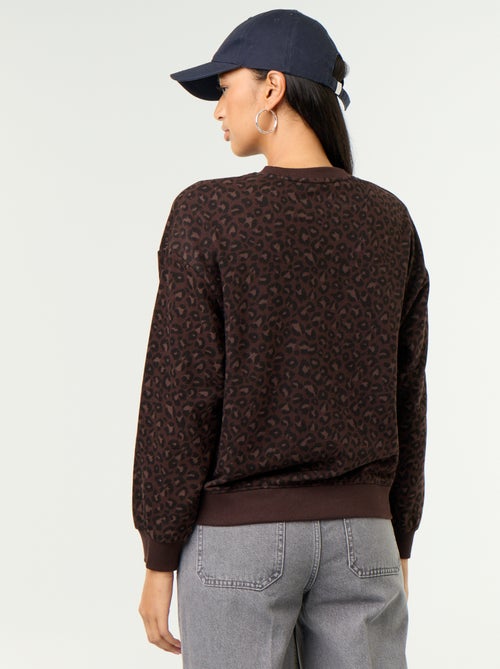 Sudadera de cuello redondo con inscripción delantera - Kiabi Sudadera de cuello redondo con inscripción delantera - Kiabi