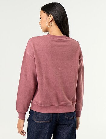 Sudadera de cuello redondo con inscripción delantera