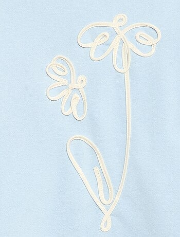 Sudadera de cuello redondo con motivo de cordón