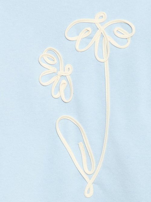 Sudadera de cuello redondo con motivo de cordón - Kiabi