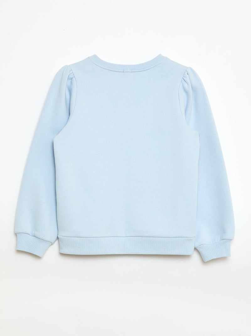 Sudadera de cuello redondo con motivo de cordón Azul - Kiabi