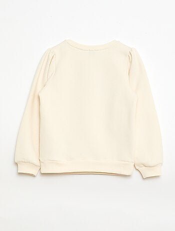 Sudadera de cuello redondo con motivo de cordón