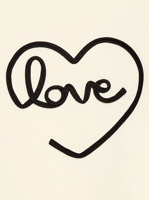 Sudadera de cuello redondo con motivo de cordón - Kiabi