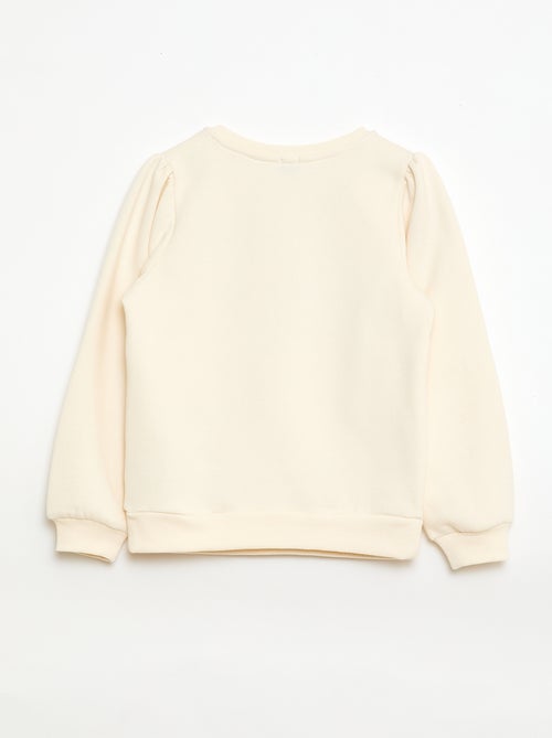 Sudadera de cuello redondo con motivo de cordón - Kiabi