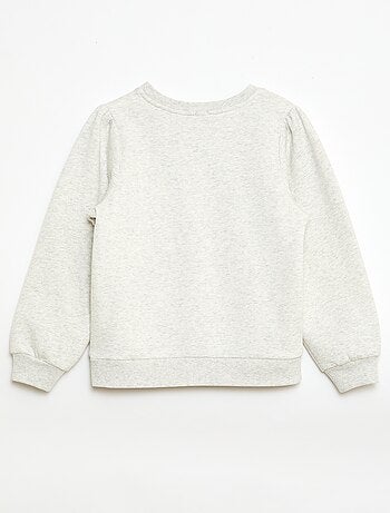 Sudadera de cuello redondo con motivo de cordón