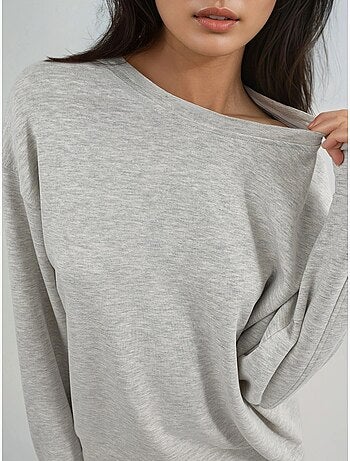 Sudadera de cuello redondo de corte relajado busem
