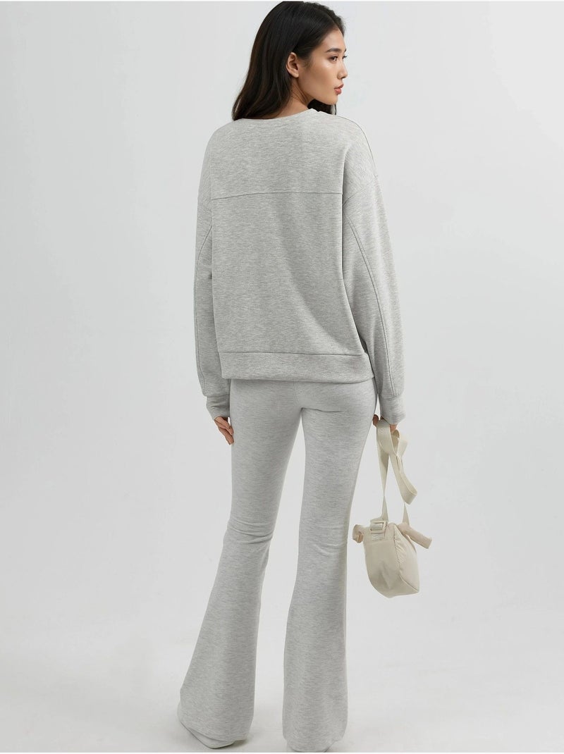 Sudadera de cuello redondo de corte relajado busem Gris claro - Kiabi