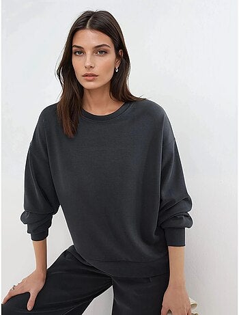 Sudadera de cuello redondo de corte relajado busem