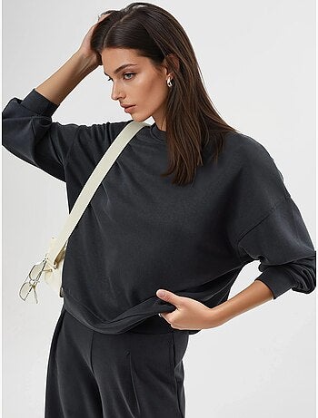 Sudadera de cuello redondo de corte relajado busem