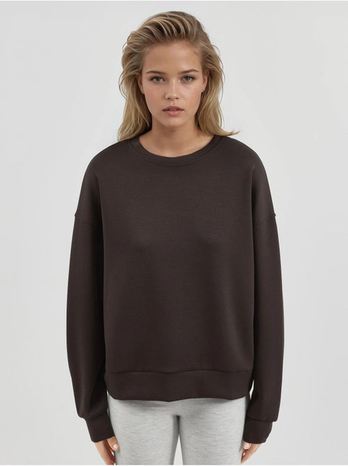 Sudadera de cuello redondo de corte relajado busem - Kiabi Sudadera de cuello redondo de corte relajado busem - Kiabi