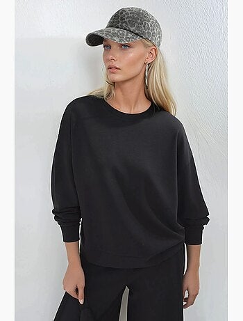 Sudadera de cuello redondo de corte relajado busem