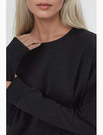 Sudadera de cuello redondo de corte relajado busem