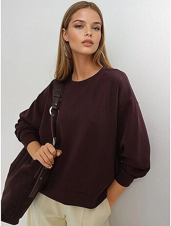 Sudadera de cuello redondo de corte relajado busem