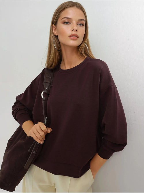 Sudadera de cuello redondo de corte relajado busem - Kiabi