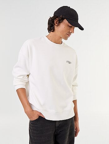 Sudadera de cuello redondo de tejido piqué
