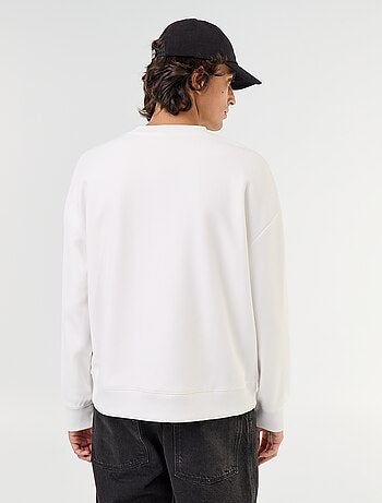 Sudadera de cuello redondo de tejido piqué