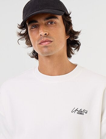 Sudadera de cuello redondo de tejido piqué