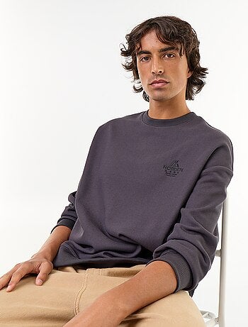 Sudadera de cuello redondo de tejido piqué