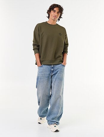 Sudadera de cuello redondo de tejido piqué