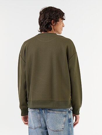 Sudadera de cuello redondo de tejido piqué