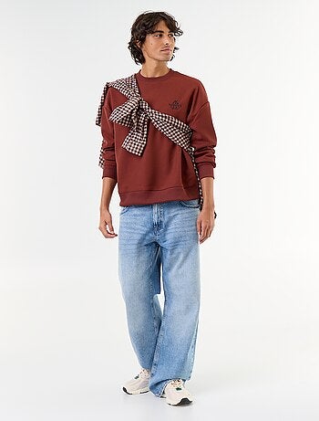 Sudadera de cuello redondo de tejido piqué
