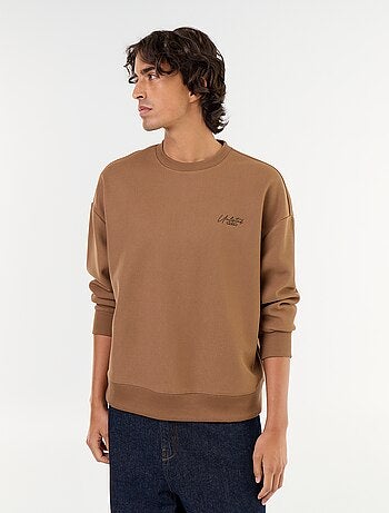 Sudadera de cuello redondo de tejido piqué