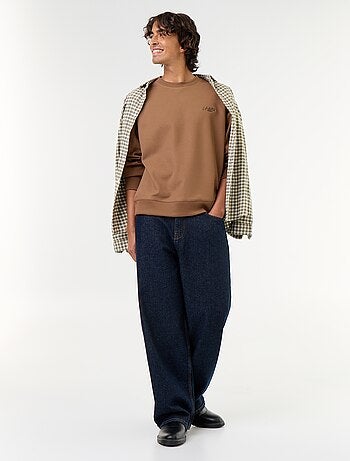 Sudadera de cuello redondo de tejido piqué