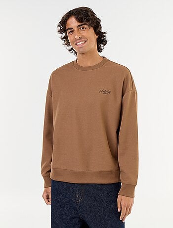 Sudadera de cuello redondo de tejido piqué