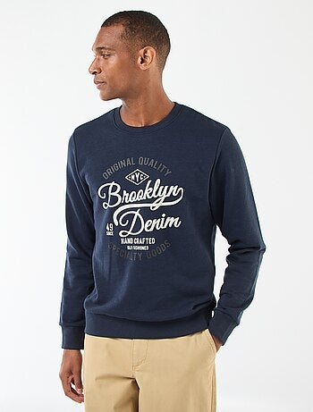 Sudadera de cuello redondo en algodón