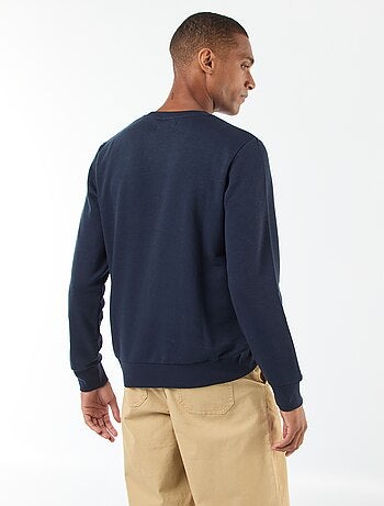 Sudadera de cuello redondo en algodón