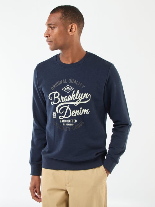 Sudadera de cuello redondo en algodón - Kiabi Sudadera de cuello redondo en algodón - Kiabi