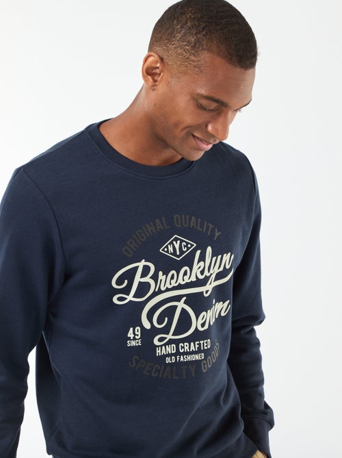 Sudadera de cuello redondo en algodón - Kiabi Sudadera de cuello redondo en algodón - Kiabi