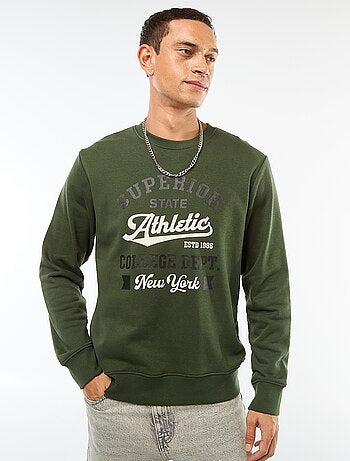 Sudadera de cuello redondo en algodón