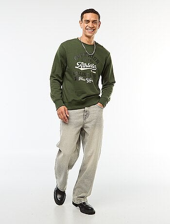 Sudadera de cuello redondo en algodón