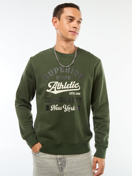 Sudadera de cuello redondo en algodón - Kiabi