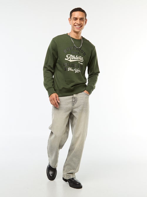 Sudadera de cuello redondo en algodón - Kiabi Sudadera de cuello redondo en algodón - Kiabi