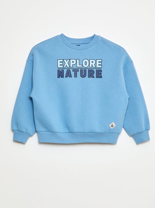 Sudadera de cuello redondo en felpa - Kiabi