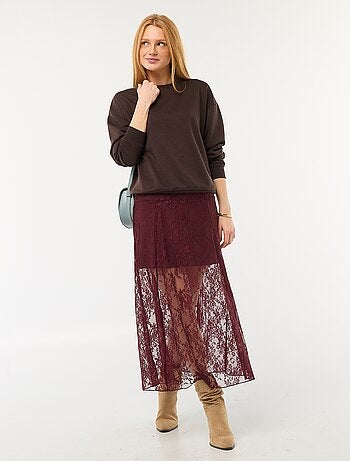 Sudadera de cuello redondo en felpa liso