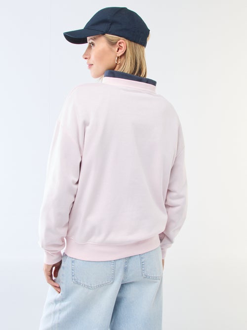 Sudadera de cuello redondo en felpa lisa - Kiabi