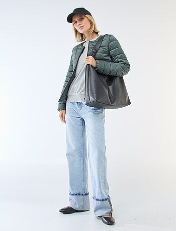 Sudadera de cuello redondo en felpa liso