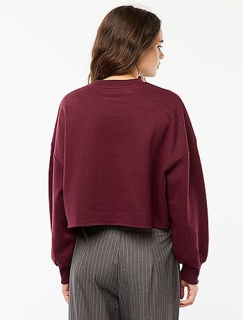 Sudadera de cuello redondo en felpa