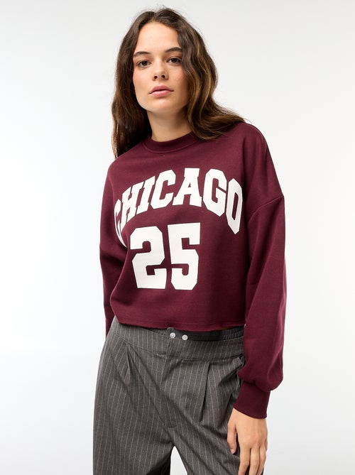 Sudadera de cuello redondo en felpa - Kiabi