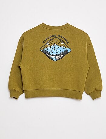 Sudadera de algodón con motivo en la espalda