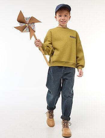 Sudadera de algodón con motivo en la espalda