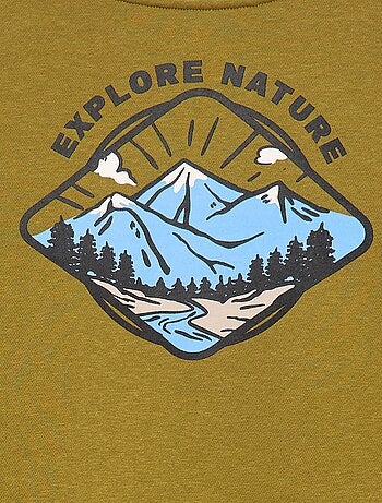 Sudadera de algodón con motivo en la espalda