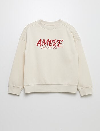 Sudadera de cuello redondo estampada - colección fácil de poner