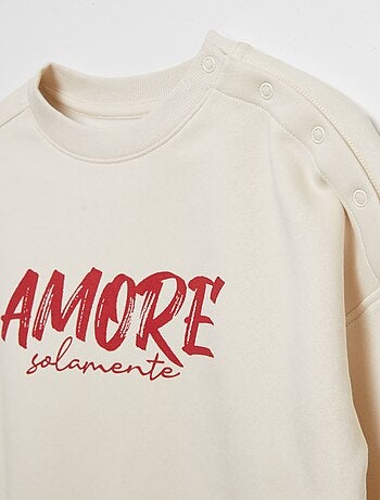 Sudadera de cuello redondo estampada - colección fácil de poner